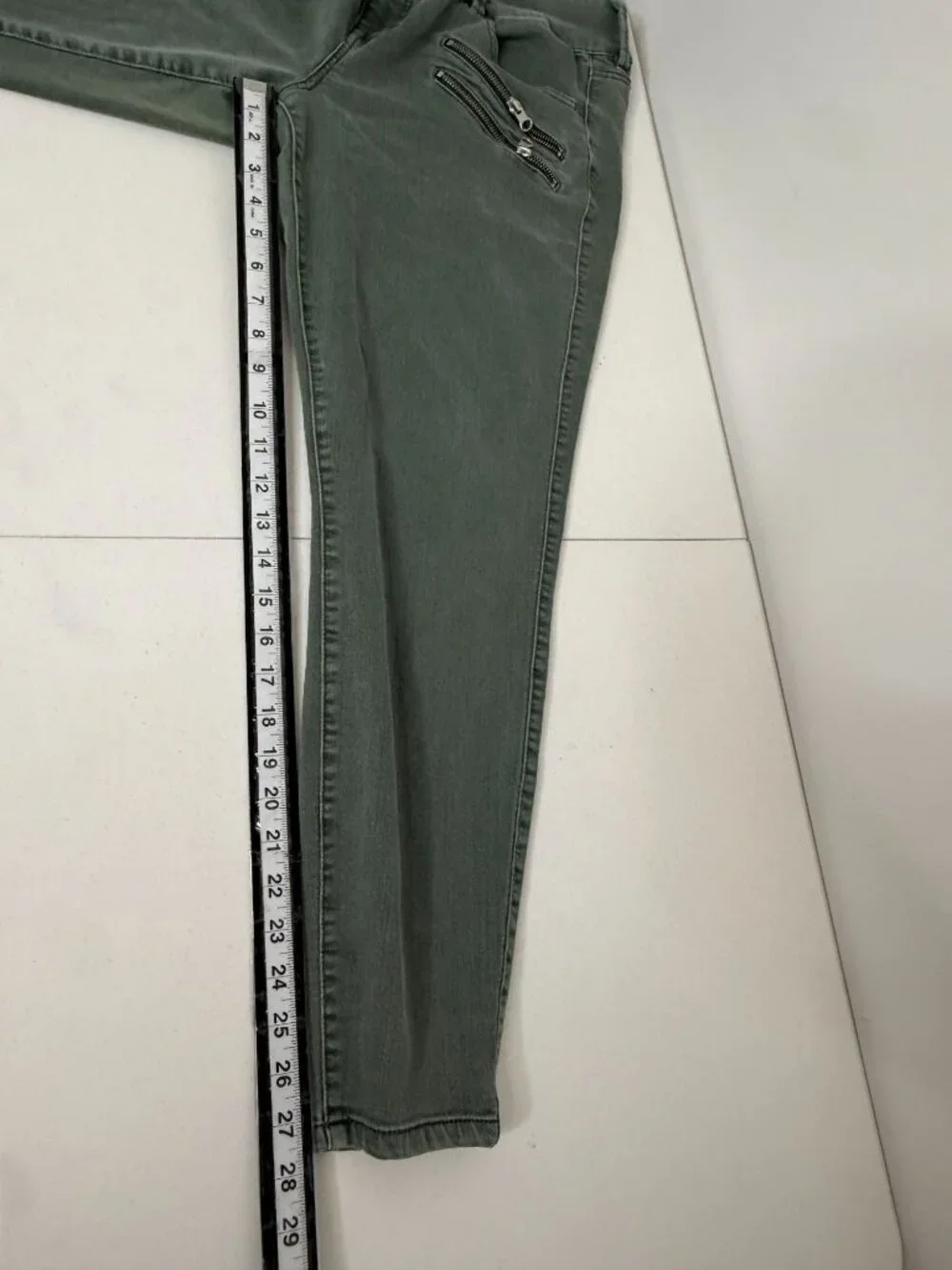 Torrid Jegging Jeans Womens 18R Green Zip Pocket Stretch Skinny High Rise - Picture 12 of 14